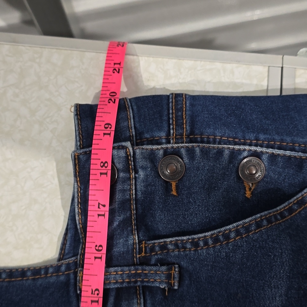 WAX JEANS Distressed Overalls Shorts Size M - Picture 10 of 15